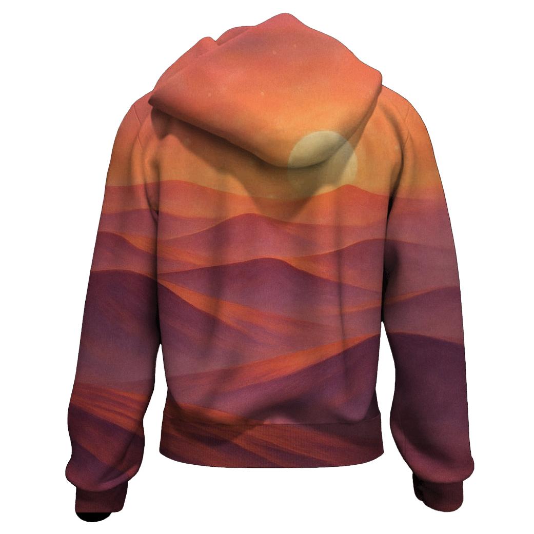 Coral Dune Horizon printed hoodies