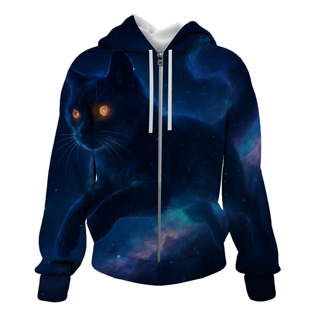 Midnight Nebula Pouncer embroidered hoodies