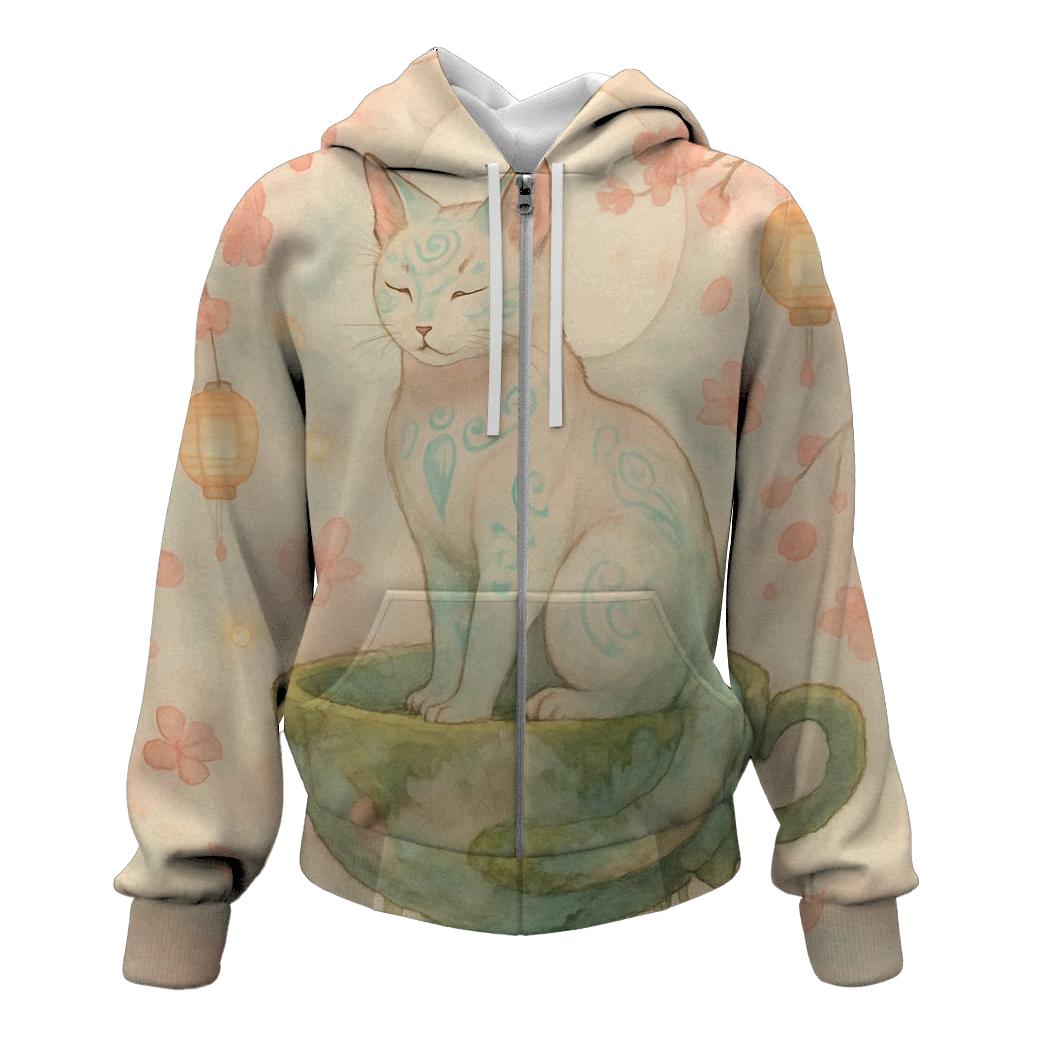 Tea Garden Mystic Guardian graphic hoodies