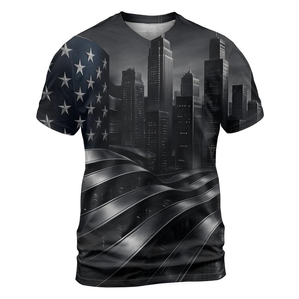 Starlit Skyline Weave statement graphic shirts