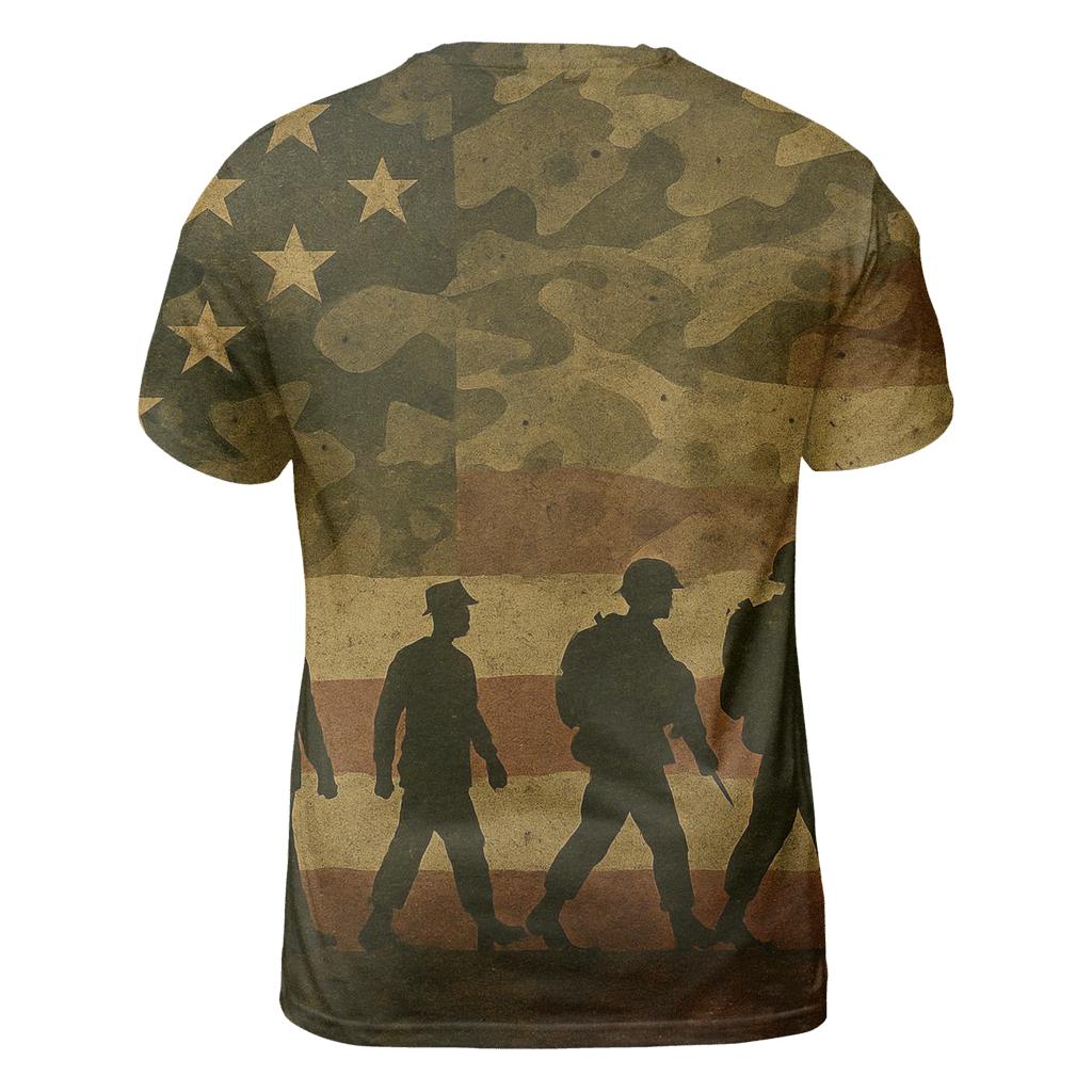 Camouflage Unity Wave vibrant all-over design tees