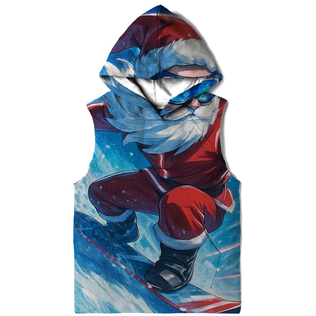 Frostbound Snowboarder Claus lightweight hoodies