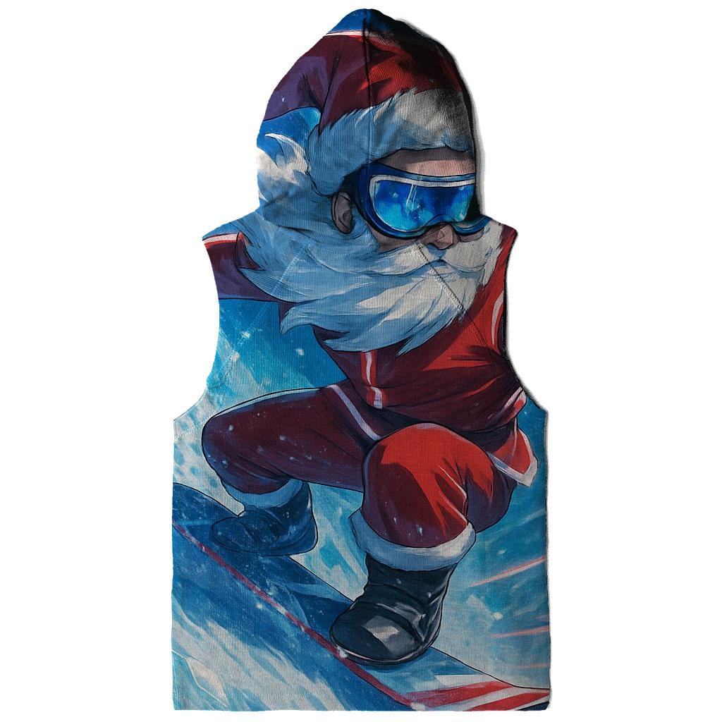 Frostbound Snowboarder Claus lightweight hoodies