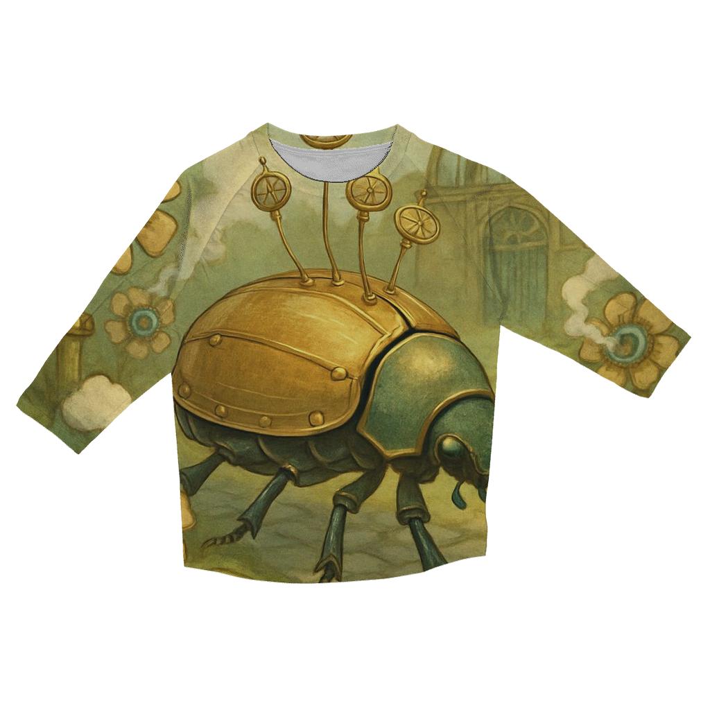 Clockwork Garden Beetle designer 3/4 sleeve blouses