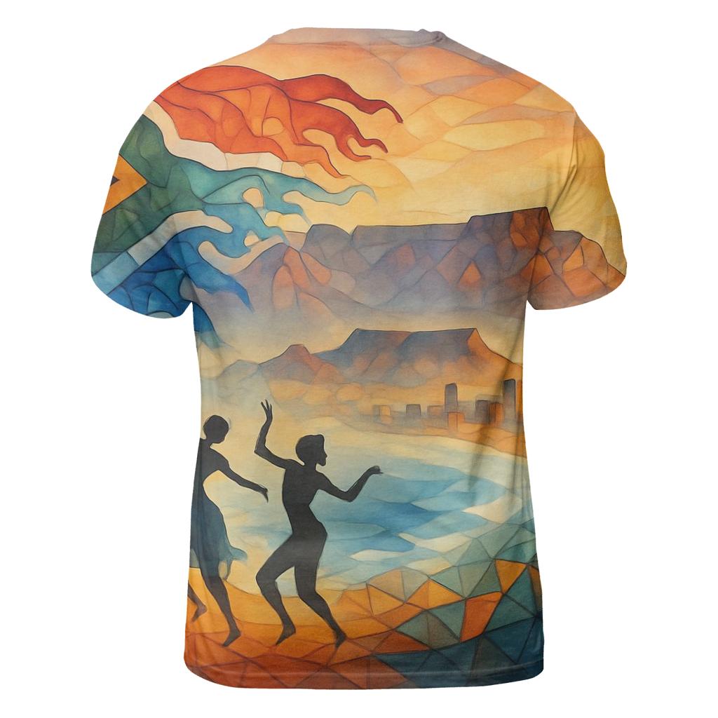 South Africa Mosaic vibrant all-over design tees
