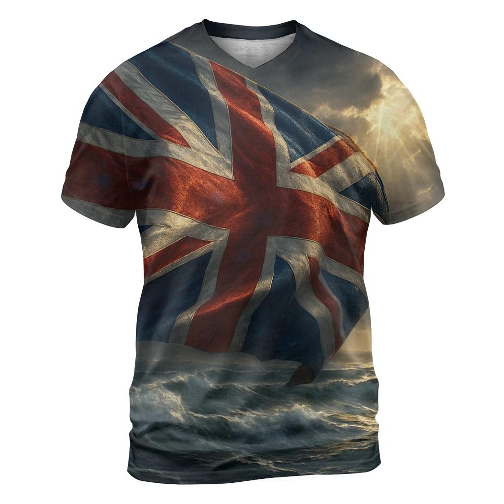 United Kingdom Tidal Standard vibrant all-over design tees