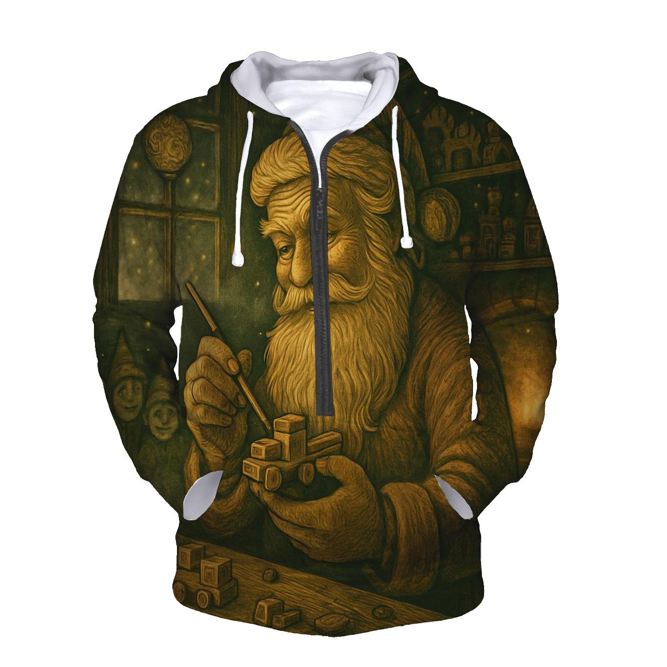 Woodland Workshop Santa premium hoodies