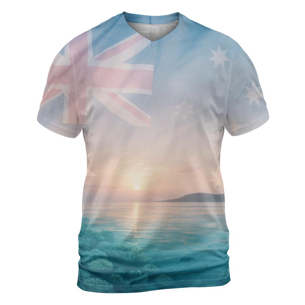 Australia Coral Banner statement graphic shirts