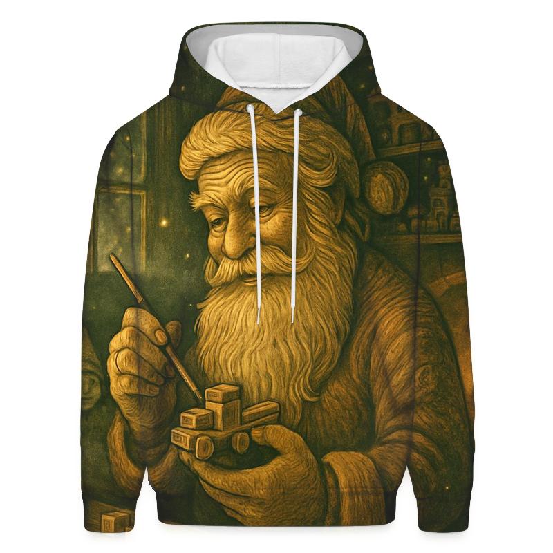 Woodland Workshop Santa embroidered hoodies