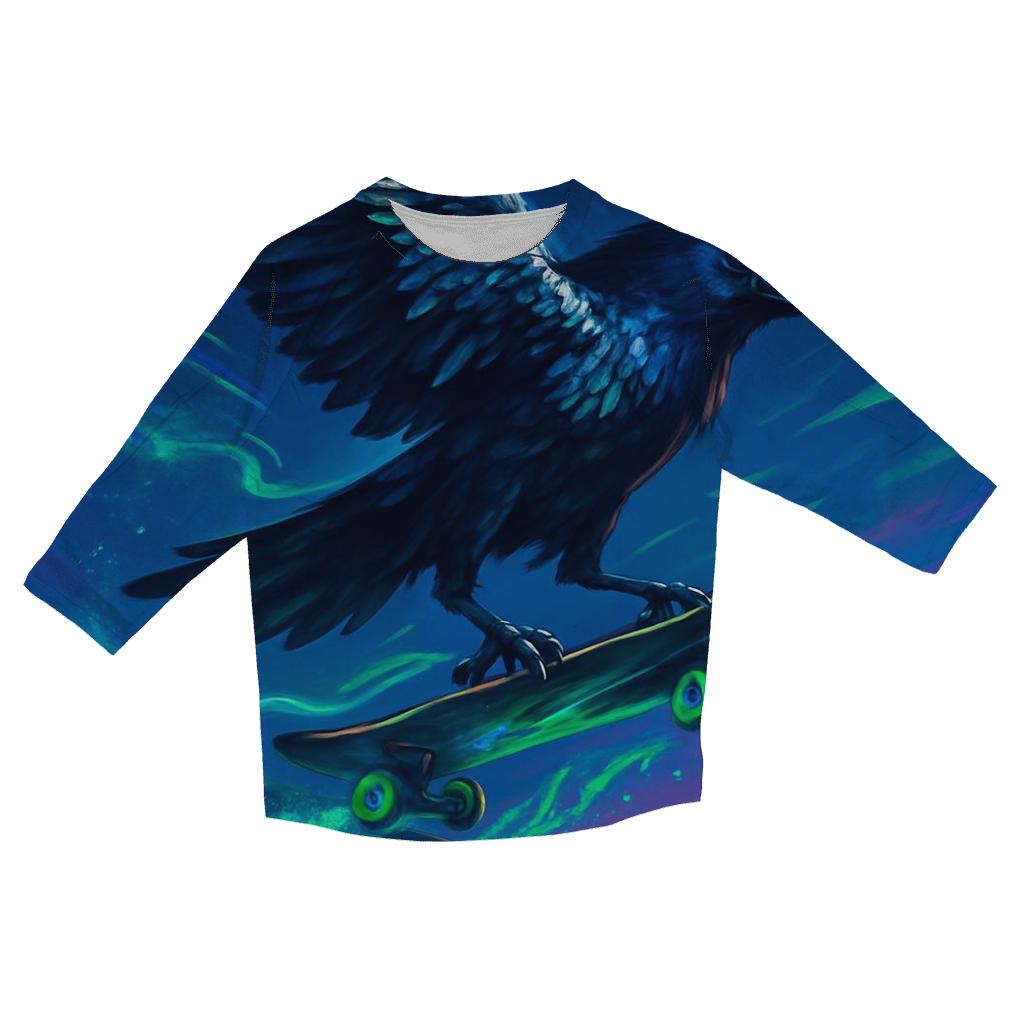 Solar Wind Skateboard Raven cotton quarter sleeve shirts