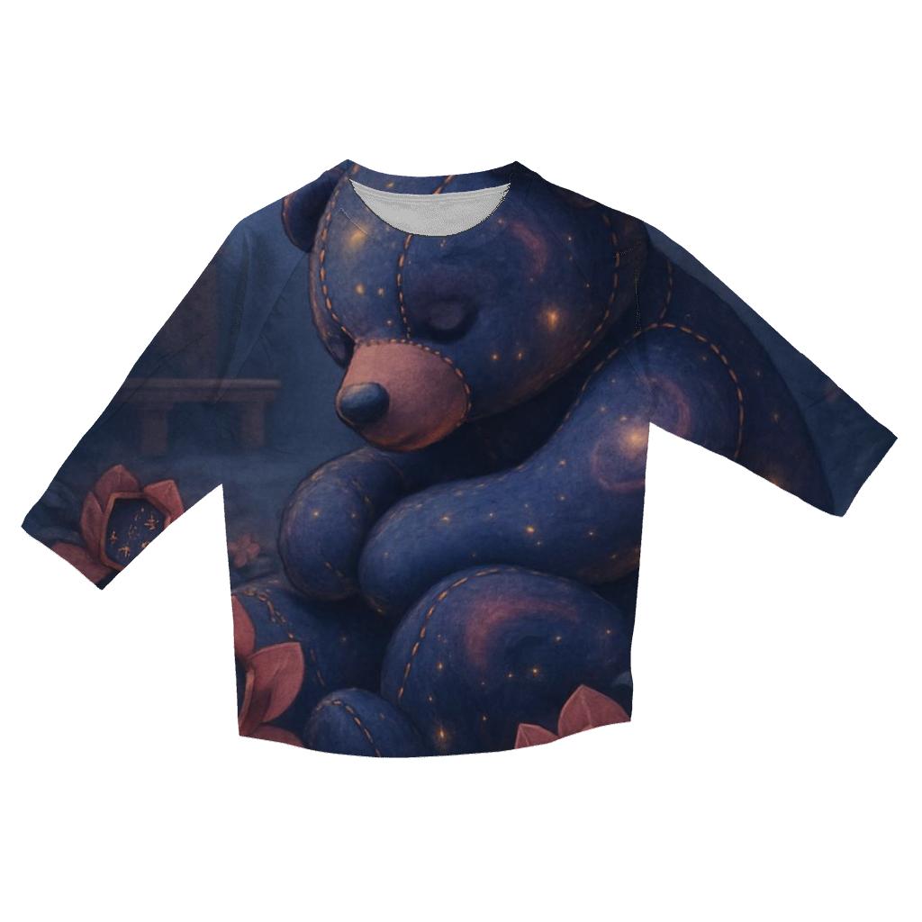 Stitched Night Garden Bear trendy 3/4 sleeve tops