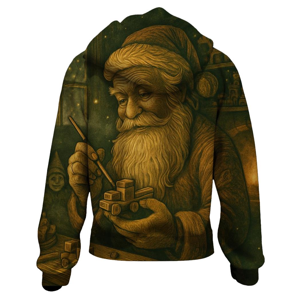 Woodland Workshop Santa heavyweight hoodies