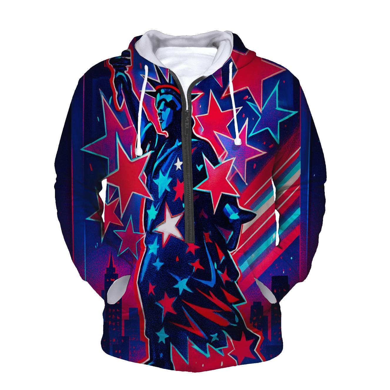 Liberty Neon Mosaic zip-up hoodies