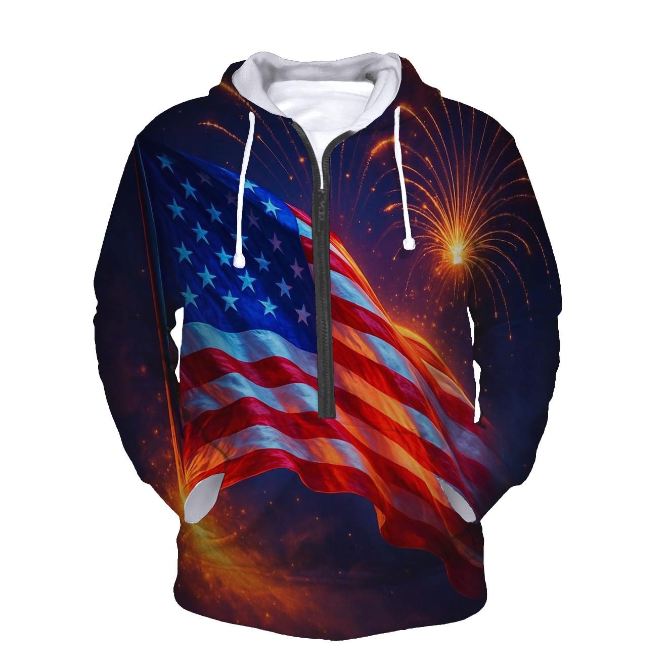 Firework Halo Flag premium hoodies