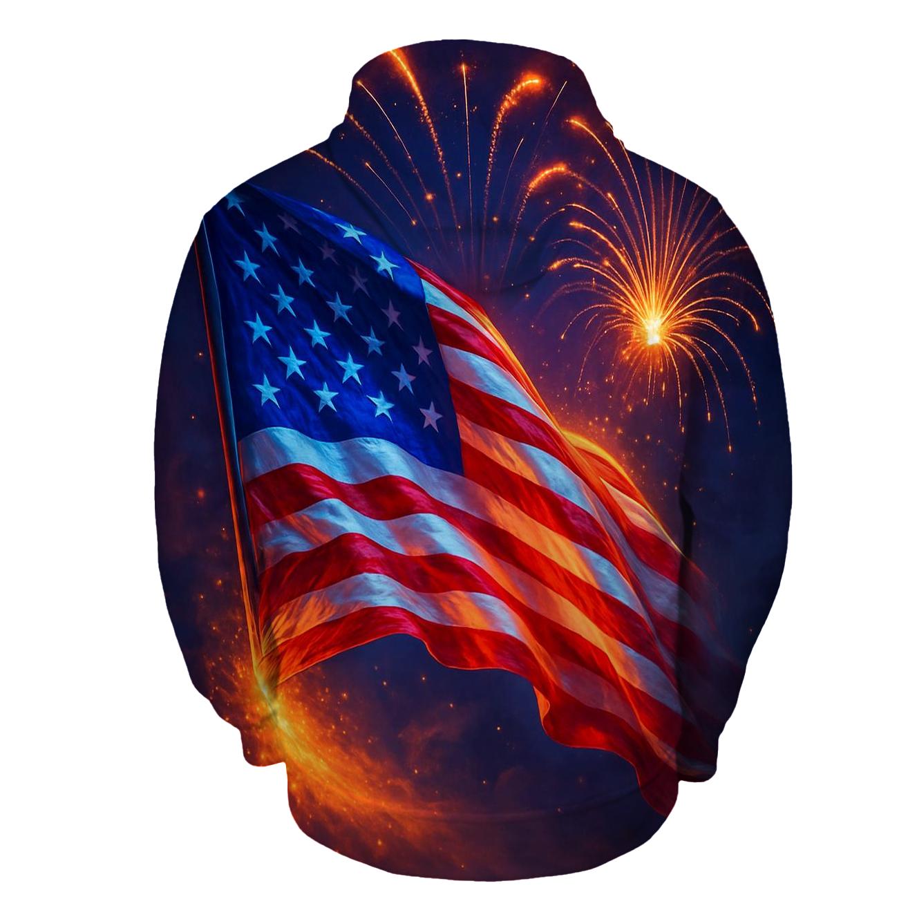 Firework Halo Flag premium hoodies