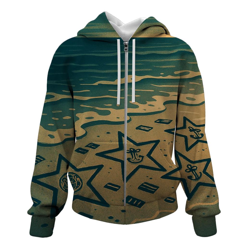 Stars In The Sand printed hoodies