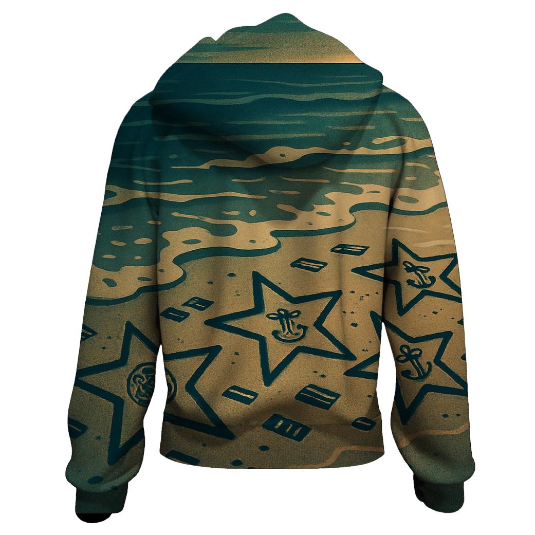 Stars In The Sand printed hoodies