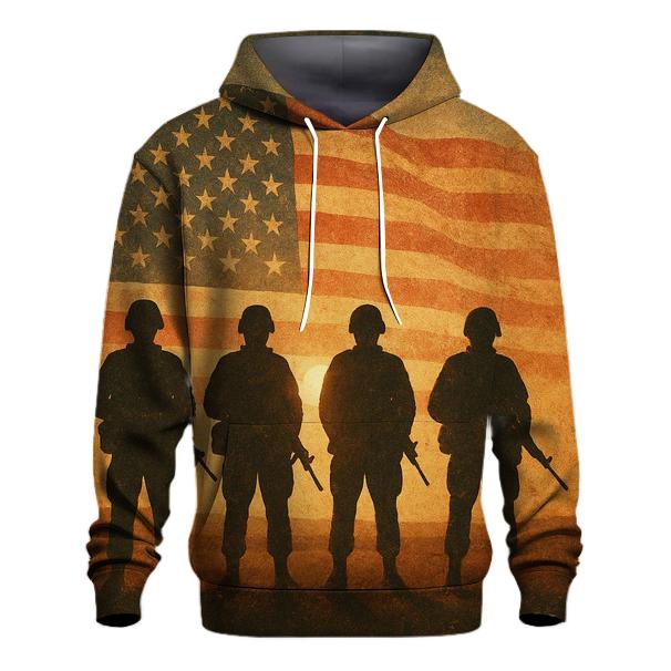 Veteran Silhouette Sunset designer hoodies