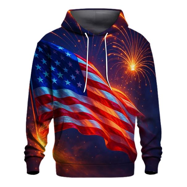 Firework Halo Flag zip-up hoodies
