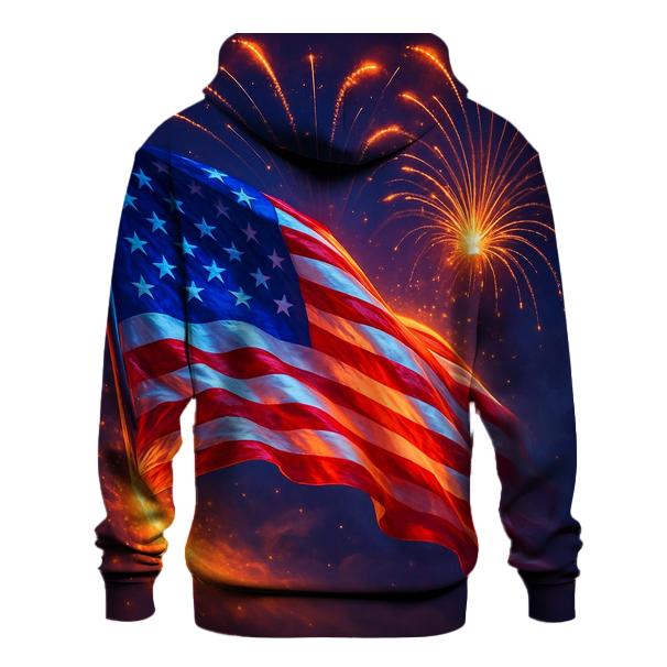 Firework Halo Flag zip-up hoodies