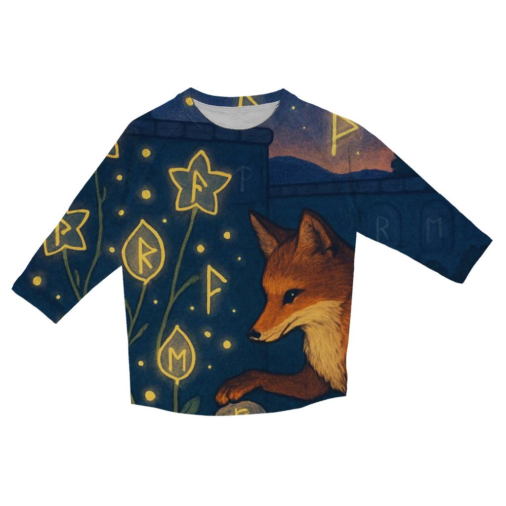 Glyph Garden Fox custom 3/4 sleeve shirts