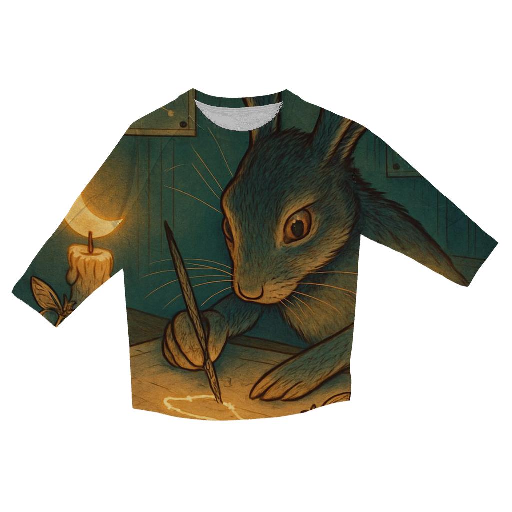 Candlelit Mapmaker Hare custom 3/4 sleeve shirts