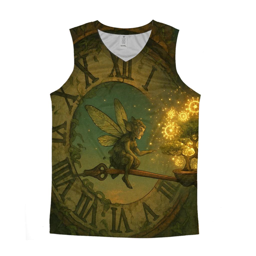 Clocktower Garden Sprite cotton sleeveless tops