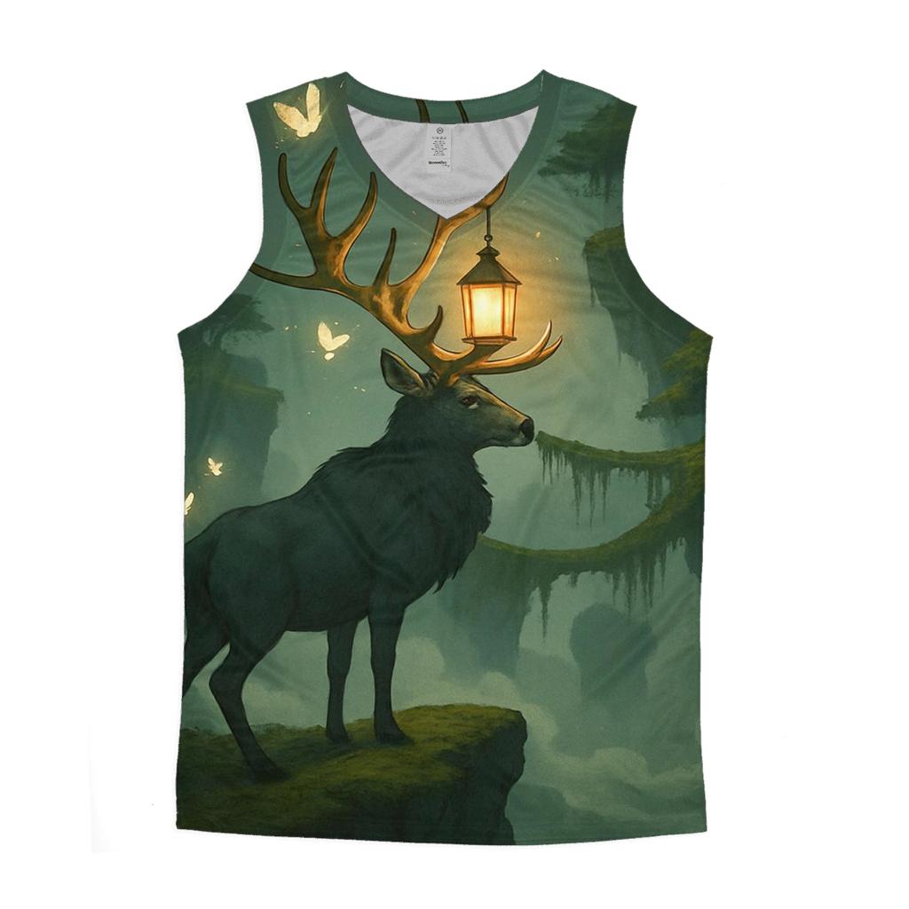 Fogbound Lantern Elk casual summer tank tops