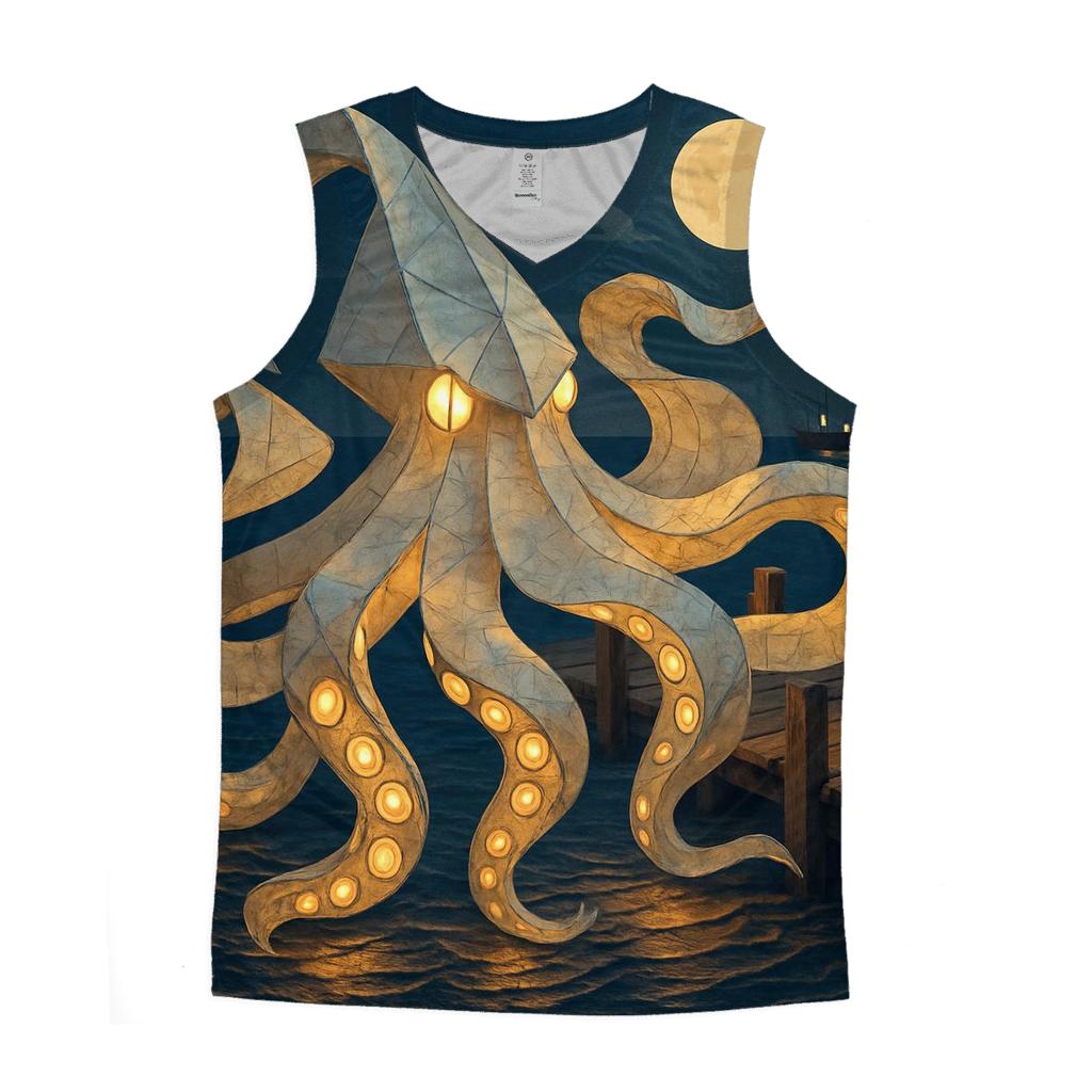 Paper Lantern Kraken graphic print tank tops