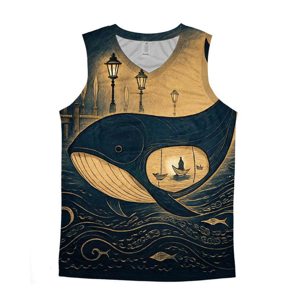 Inkwell Whale Lantern casual summer tank tops