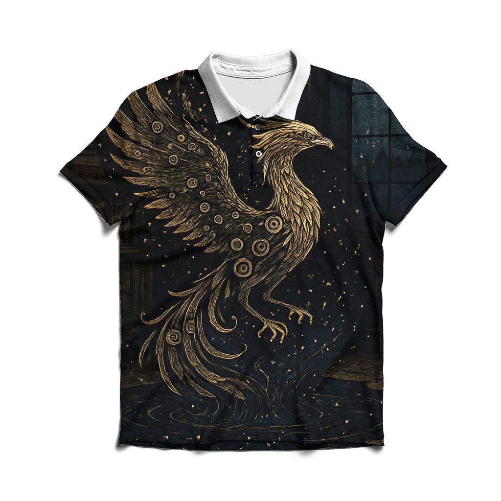 Moonlit Typewriter Phoenix branded logo polo shirts