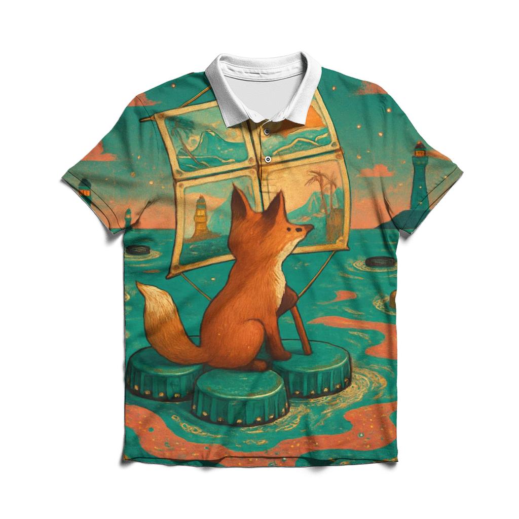 Bottlecap Sailor Fox embroidered polo tops