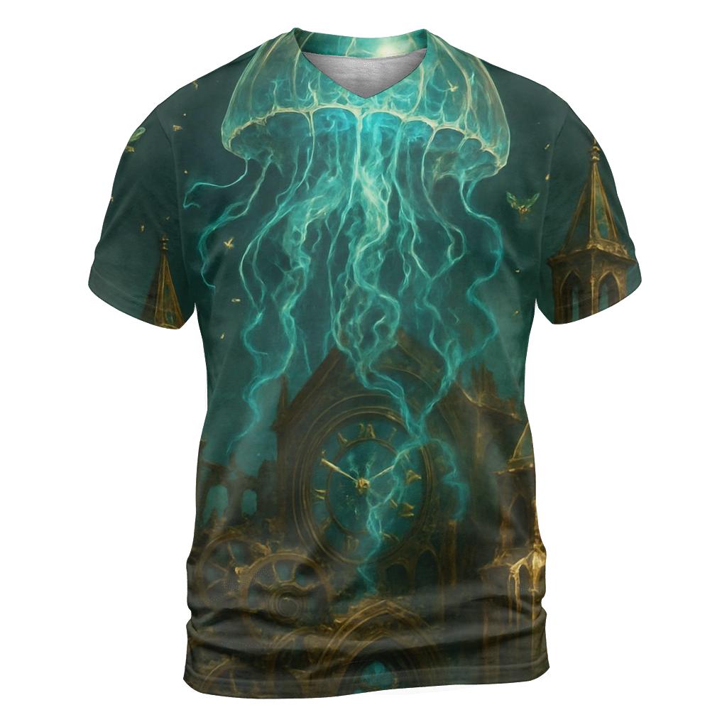Clockwork Jelly Cathedral vibrant all-over design tees
