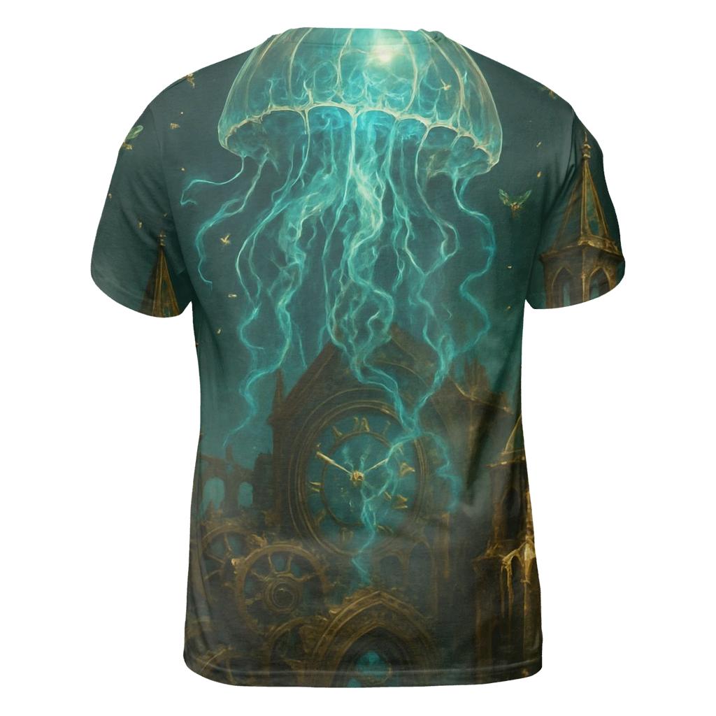 Clockwork Jelly Cathedral vibrant all-over design tees