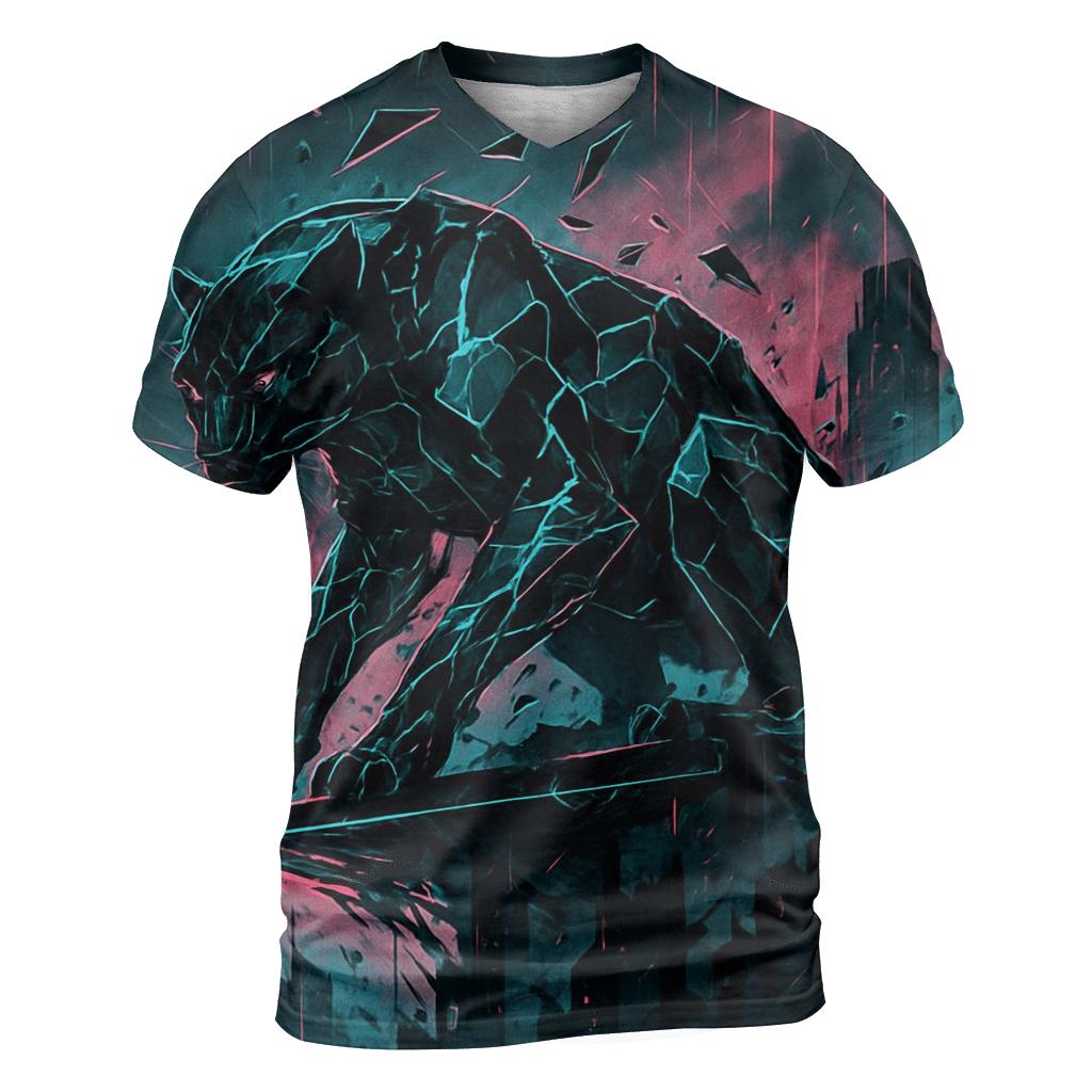 Fragmented Skyline Panther unique graphic print tees