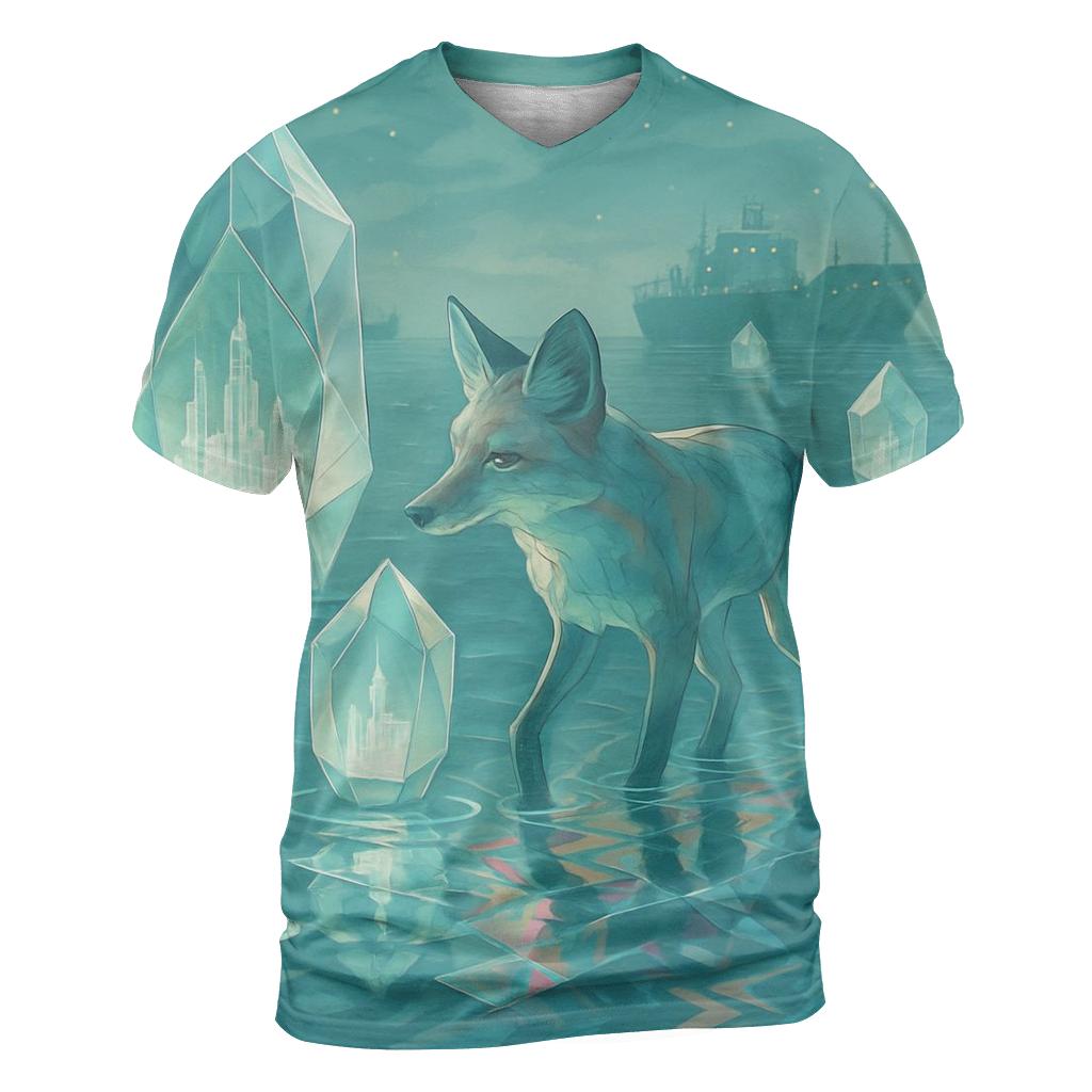 Crystal Harbor Fox vibrant all-over design tees