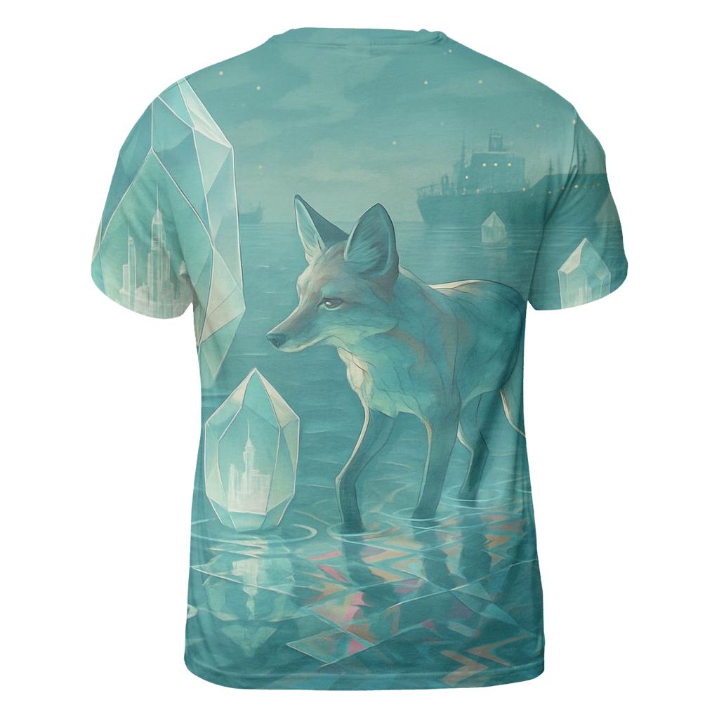 Crystal Harbor Fox vibrant all-over design tees
