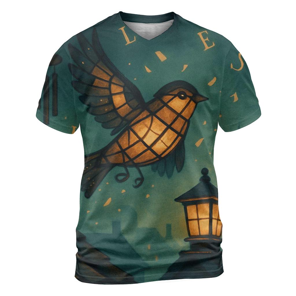 Lanternwright Sparrow creative print fashion shirts