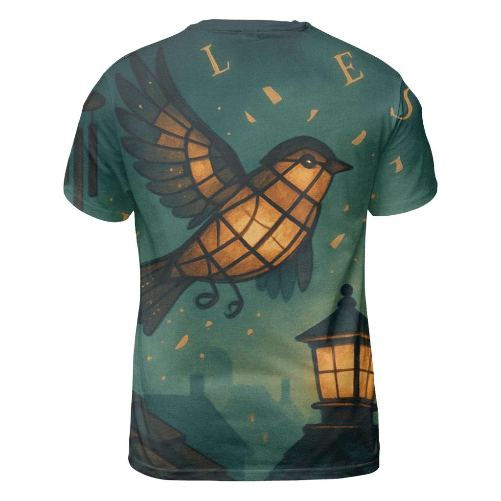 Lanternwright Sparrow creative print fashion shirts