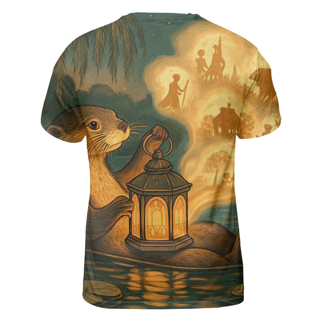 Fable Lantern Otter vibrant all-over design tees