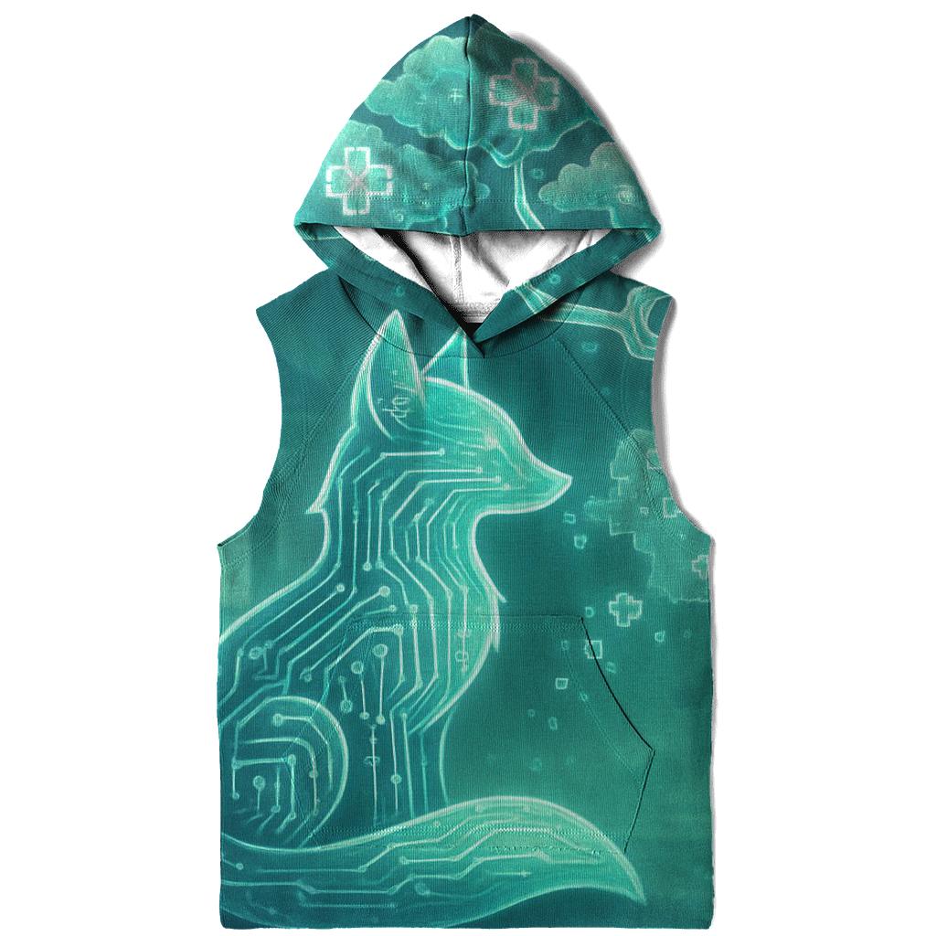 Circuitboard Fox Spirit heavyweight hoodies