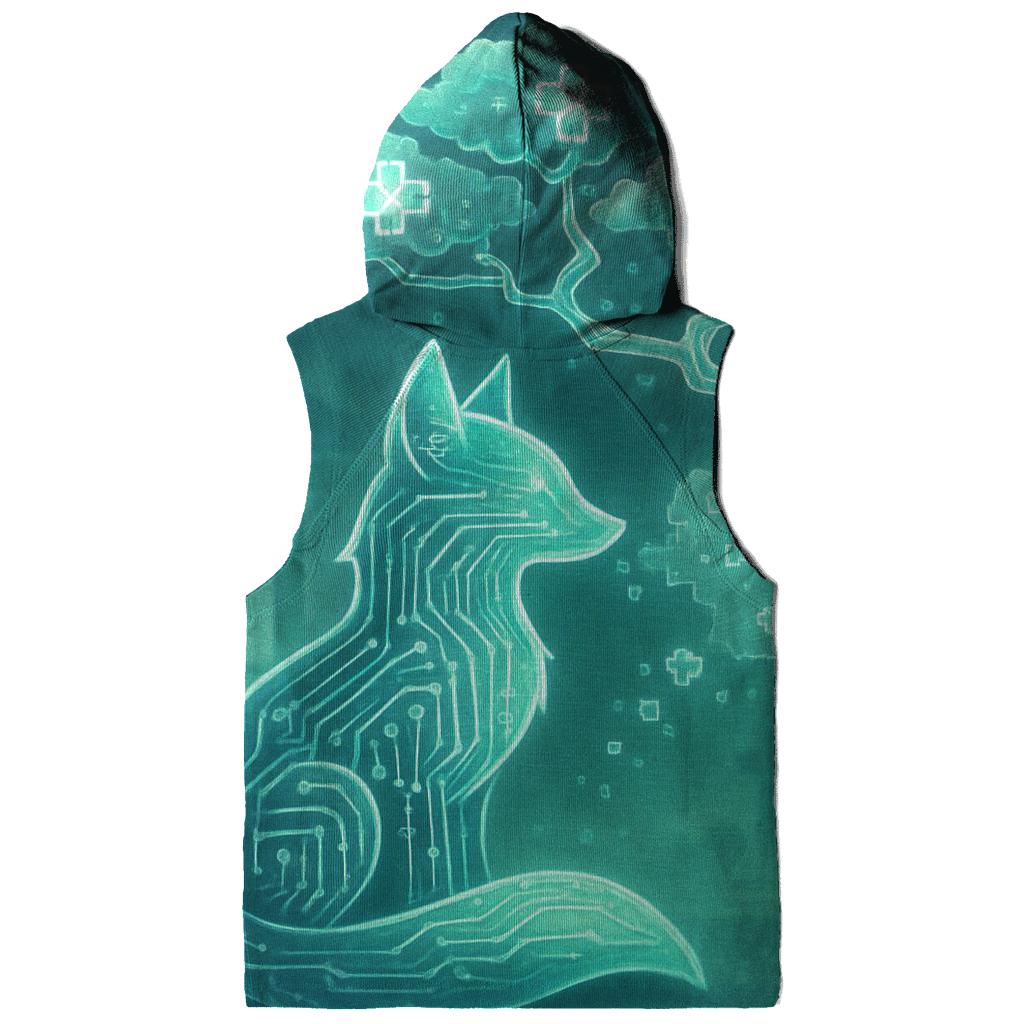 Circuitboard Fox Spirit heavyweight hoodies
