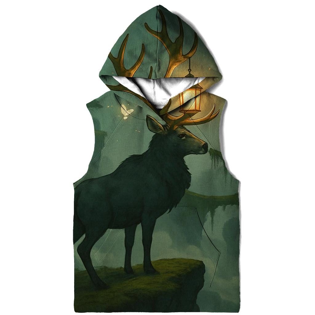 Fogbound Lantern Elk embroidered hoodies