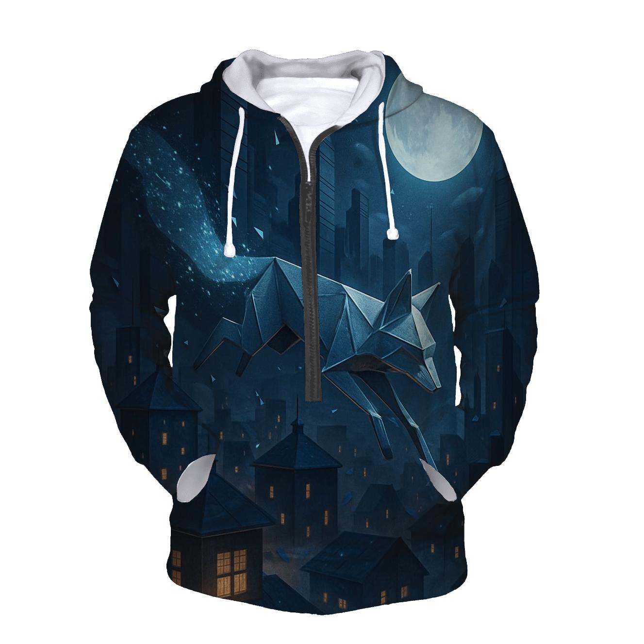Midnight Paper Fox printed hoodies