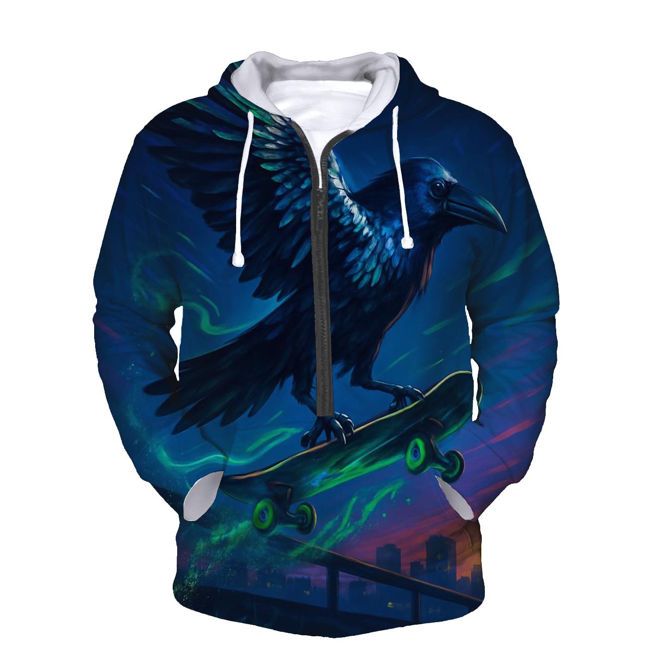 Solar Wind Skateboard Raven pullover hoodies