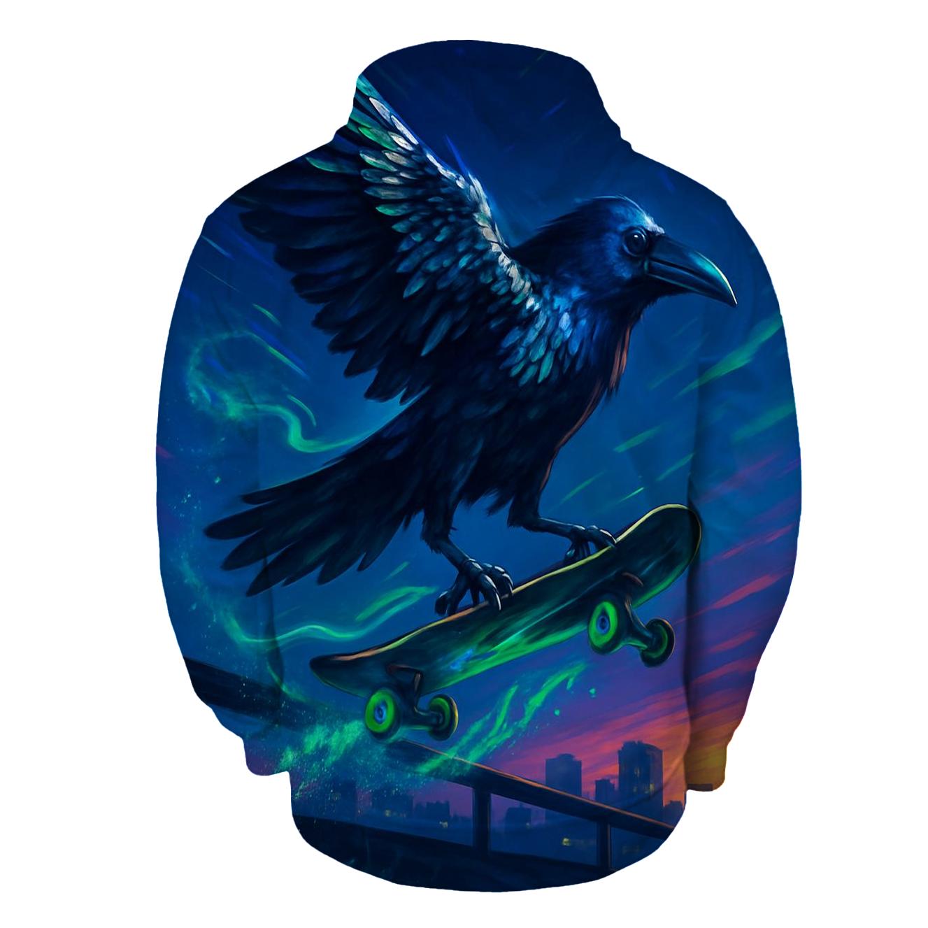Solar Wind Skateboard Raven pullover hoodies