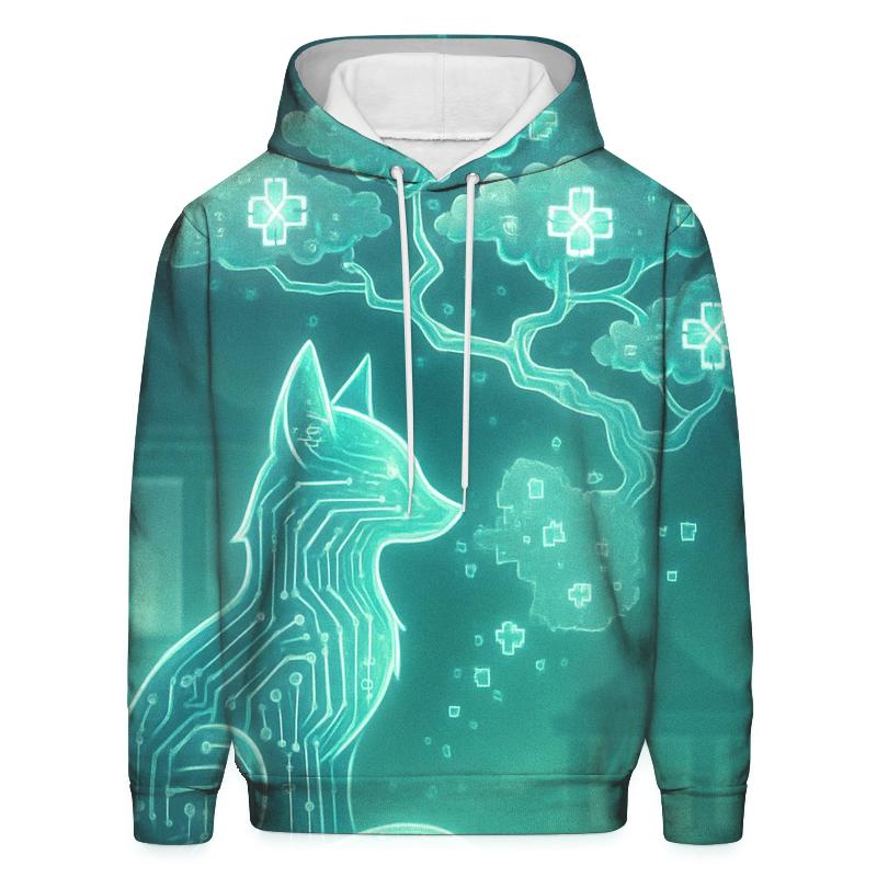 Circuitboard Fox Spirit designer hoodies