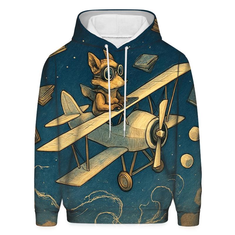 Paper Moon Biplane printed hoodies