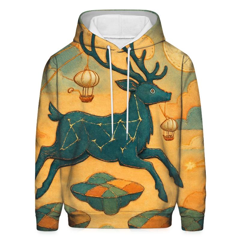 Stitched Skyward Elk printed hoodies