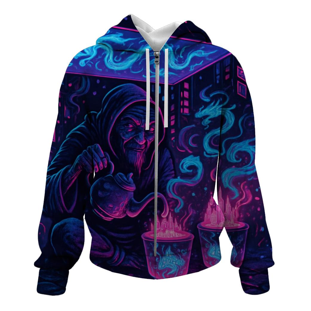 Neon Tea Stall Guardian embroidered hoodies